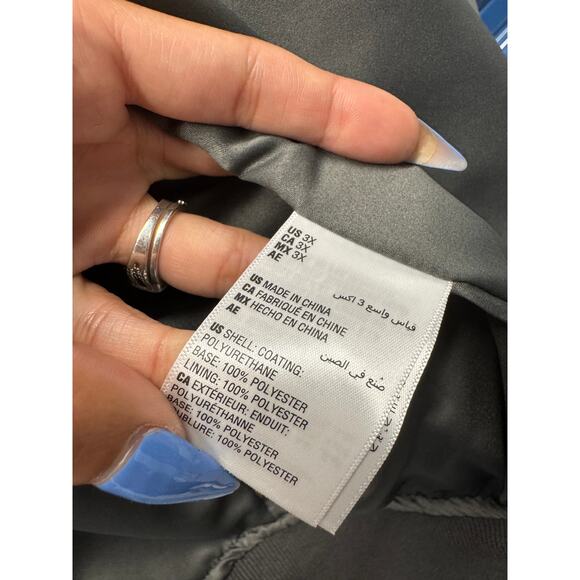 Bar III Plus 3X Silver Foil Faux Leather Bomber Jacket Metallic Moto Biker Disco - Picture 10 of 13